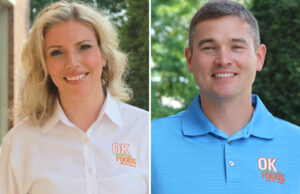 Amy Szadziewicz and Brent Glasgow of OK Foods Inc. in Fort Smith.