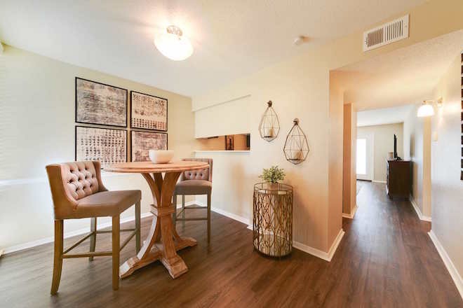 Inside a renovated apartment home at Overbrook Apartment Complex.&nbsp;