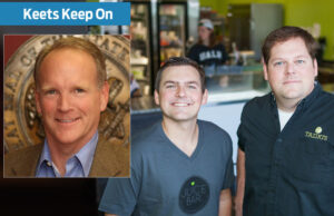 Jim Keet (inset) says he's "delighted" to back in Arkansas, working with his sons, Tommy and Jake.