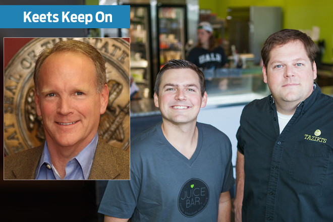 Jim Keet (inset) says he's "delighted" to back in Arkansas, working with his sons, Tommy and Jake.