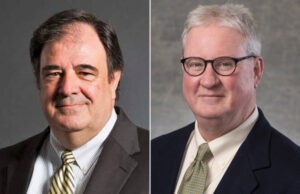 Don Hale of Citizens Bank of Batesville and Kirby Williams of Stone Bank of Mountain View