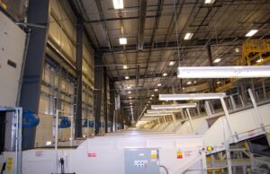 Inside the FedEx facility in Mabelvale.