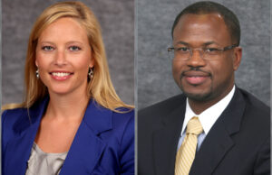 Arkansas Trucking Association President Shannon Newton and ATA 40 Under 40 Council Chairman Jeff Fleming.