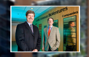 Tery Baskin, left, is president of RxResults, and Chris Monroe is the national sales director. RxResults is a client of the UAMS BioVentures incubator.