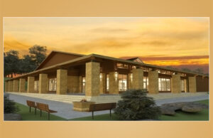 A rendering of the planned dining hall at Camp Siloam.