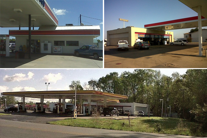 Clockwise from left: Citgo and Exxon convenience stores, both near the intersection of Interstate 40 and Bankhead Drive in Carlisle; and a Shell station near I-40 and Center Street in Lonoke.