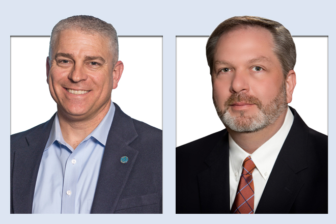 Crafton Tull CEO Matt Crafton and Mark Owings, the senior vice president of architecture who will manage the Fayetteville office.