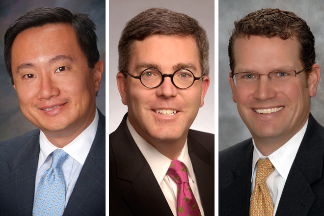 Pete Yuan, Gregory Smithers and James Phillip Jett Jr., all of IberiaBank