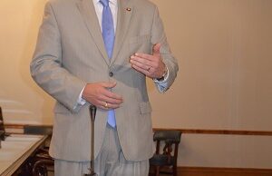 Speaker of the House Jeremy Gillam, R-Judsonia, speaks about the Tax Foundation's Monday release of "Arkansas: A Road Map for Tax Reform."