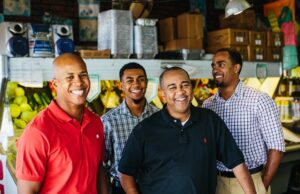 (Above) David Jr., Devin, David Sr., Daron&nbsp;