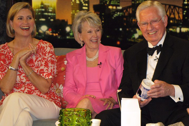 From left to right: Anne Jansen, Beth Ward and B.J. Sams during Sams’ final television broadcast in 2009.