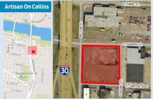 Developer David Thompson says he plans to build a multi-use property near Interstate 30 in downtown Little Rock.