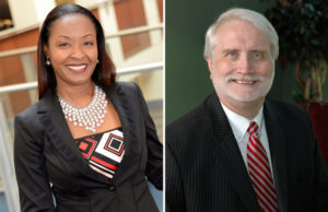 Errica Rivera and Rodney Waller, new members of Harding University's board of trustees.