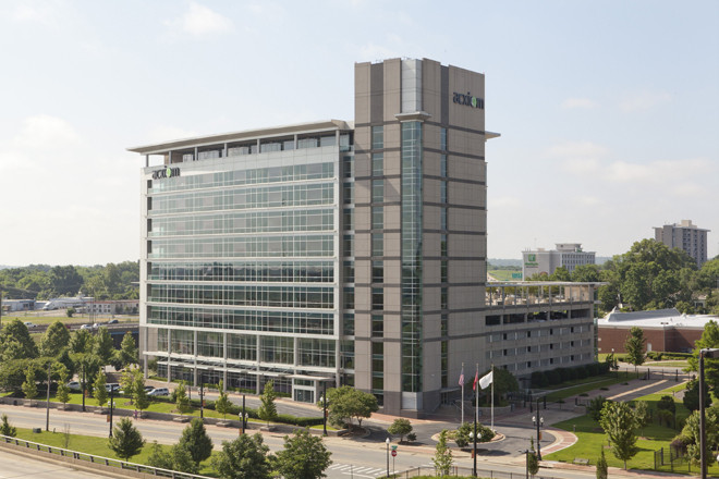 Simmons Bank of Pine Bluff bought the 12-story Acxiom Building in downtown Little Rock. Acxiom is using capital from the $25 million sale to upgrade its 40-year-old campus in Conway.