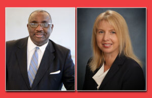 Simmons First National Corp. board of directors members Jerry M. Hunter of St. Louis and Mindy West of El Dorado.