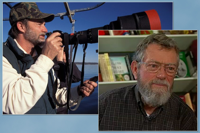 Photographer Chuck Haralson, left, and author Ken Smith