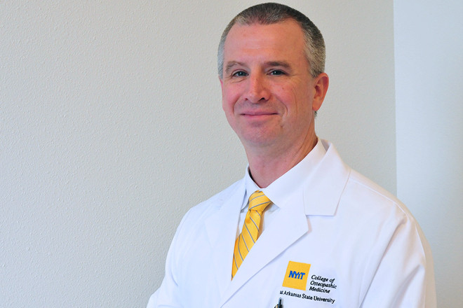 Dr. Shane Speights, dean of the New York Institute of Technology College of Osteopathic Medicine at Arkansas State University