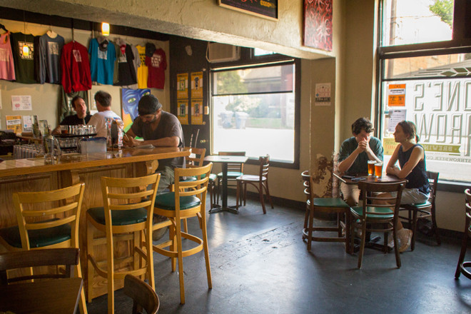Inside Stone's Throw Brewing at 402 E. Ninth St.