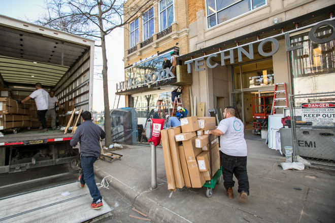 Construction and renovations continue at the Little Rock Technology Park's headquarters on Main Street.