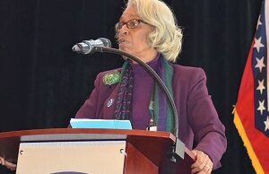 Dr. Barbara Ross-Lee speaks to the Little Rock Rotary Club.