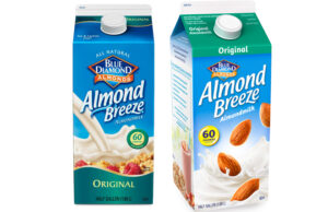 Blue Diamond's "all natural" claim (left) has been dropped from its current packaging (right).