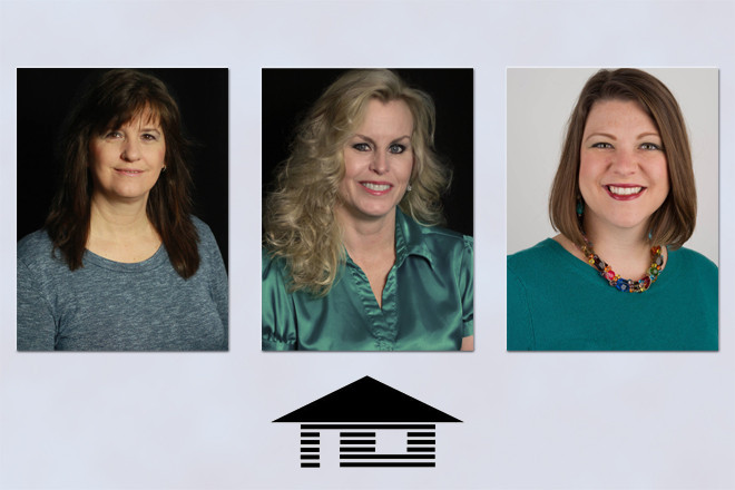 Cynthia Crabb, Betsey Barham and Kelly Sublett of the Log Cabin Democrat.