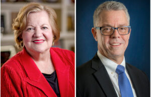 Montine McNulty, executive director of the Arkansas Hospitality Association, and Kane Webb, executive director of the Arkansas Department of Parks & Tourism