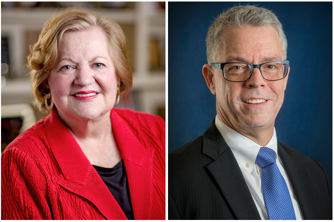 Montine McNulty, executive director of the Arkansas Hospitality Association, and Kane Webb, executive director of the Arkansas Department of Parks & Tourism