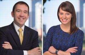 Aaron Sadler and Jess Pingrey of Ghidotti Communications in Little Rock.