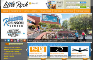 A screenshot of the current look of LittleRock.com's front page.