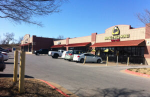 Joyce Plaza in Fayetteville, shown here before Buffalo Wild Wings moved to a different location.