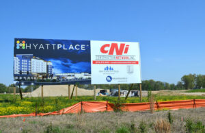 The site of the planned Jonesboro Hyatt Place Hotel and Convention Center on Browns Lane Access Road.