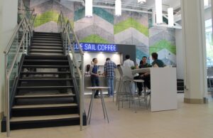 Blue Sail Coffee's space on the first floor of the Little Rock Tech Park.&nbsp;
