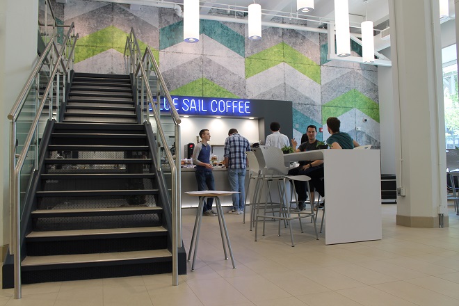 Blue Sail Coffee's space on the first floor of the Little Rock Tech Park.&nbsp;