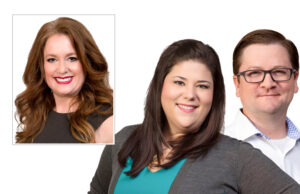 Laura McCabe, Maggie Estes and&nbsp;Adam Cunningham of Baldwin & Shell Construction Co.