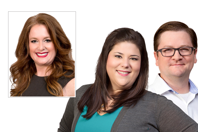 Laura McCabe, Maggie Estes and&nbsp;Adam Cunningham of Baldwin & Shell Construction Co.