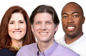 Libii Fairhead, Jarrod Hale and Michael Hansberry of Baldwin & Shell Construction Co.