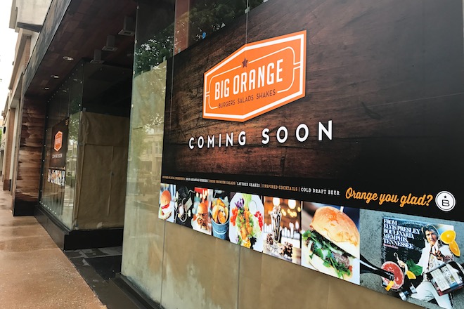 The exterior of the future&nbsp;Big Orange&nbsp;Northwest at the&nbsp;Pinnacle Hills Promenade in Rogers.