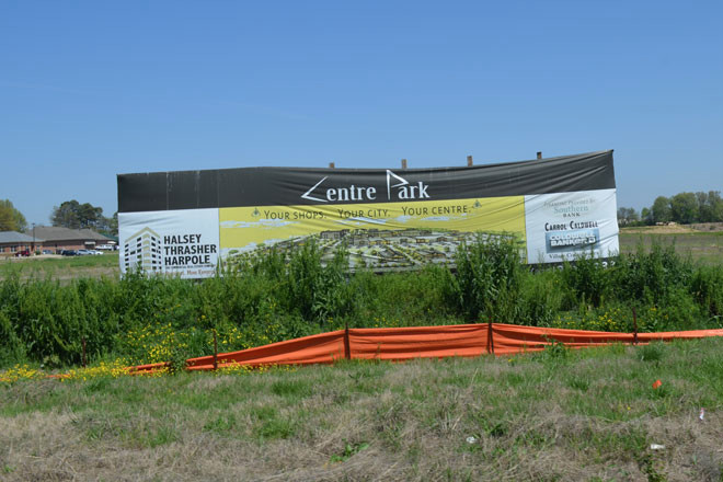 A sign marks Hyatt’s spot.