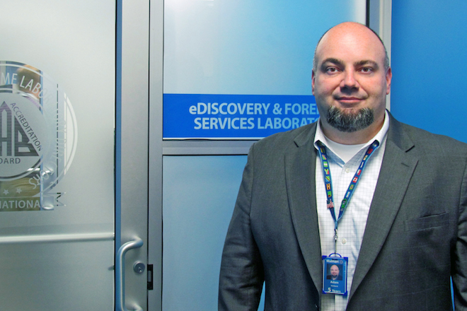 Adam Holland, Wal-Mart's senior director of the e-discovery and forensic services lab.
