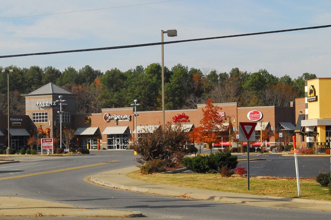 A new residential development may be in the works behind this west Little Rock retail shopping center.