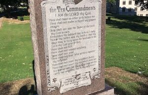 Workers placed the&nbsp;Ten Commandments&nbsp;monument outside Arkansas' Capitol early on May 22 &mdash; two years after lawmakers approved a measure permitting the statue on state grounds.