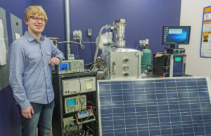 Douglas Hutchings, CEO of PicaSolar, a Fayetteville innovator in solar panel technology. PicaSolar took the top prize in the graduate division at the Governor’s Cup in 2013. The startup now has additional funding and nine employees.