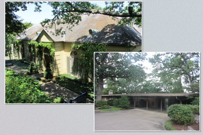 From top left: Greenbrier property purchased by an affiliate of Mark McLarty and Heights property bought by a John Stephens affiliate, both in Little Rock.