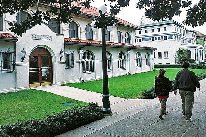 The Hale Bathhouse on Bathhouse Row in Hot Springs National Park.