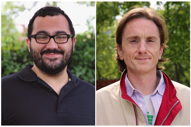 Kyle May and Thomas DeBari of the Walton Arts Center