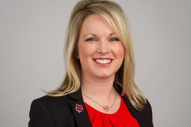 Lindsay Burnett of the A-State Alumni Association at Arkansas State University
