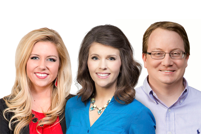 Tori Pohlner Bogner, Bailey Clark and Joey Cunningham of Baldwin & Shell