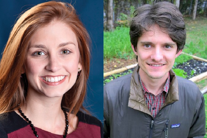 Georgia Mjartan, outgoing Our House director, and Ben Goodwin, incoming director.&nbsp;