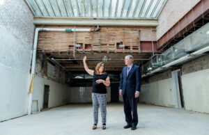 The McCabes in the area that used to house the baths. The space, illuminated by a large skylight, will feature a restaurant that will be open on weekend nights and Sundays.